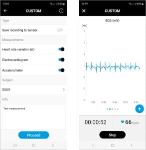 Kubios HRV mobile app - custom HRV measurements