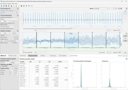 Kubios HRV Scientific and the respiratory rate estimate
